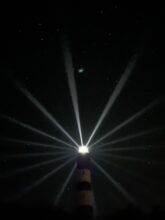 Leuchtturm Amrum bei Nacht